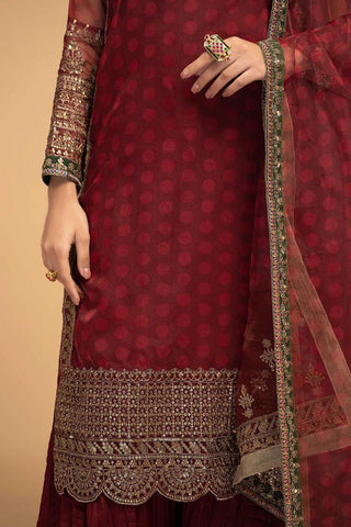 Maria B Organz 3Pc (Maroon)