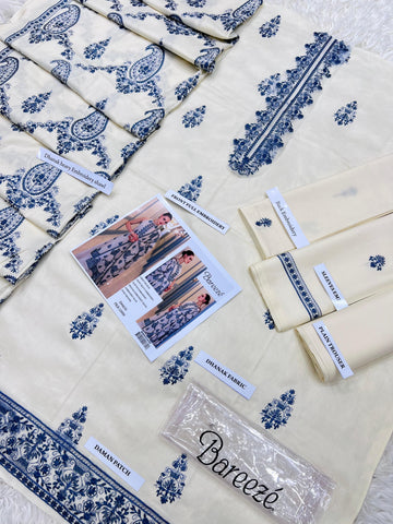 Bareeze Emb 3pc (White)