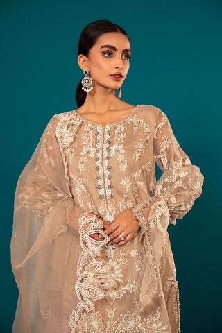 Maria B Organza 3PC (Beige)