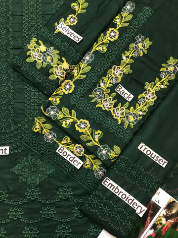 Saira Shakira Luxury Lawn-Green Replica