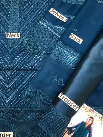 Azure chiffon 3pc (Blue)