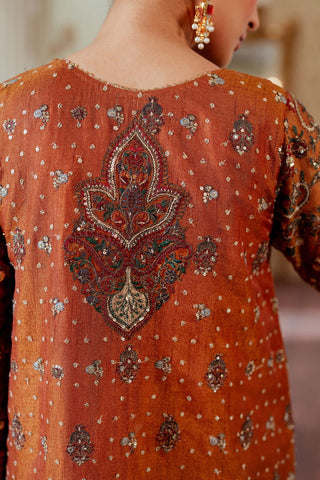 Baroque khadi Net 3PC ((Orange)