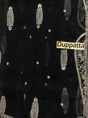 Asim jofa chiffon 3pc (Navy)