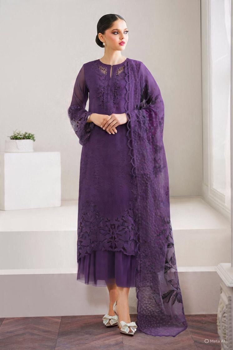 Baroque Organza 3PC (purple)