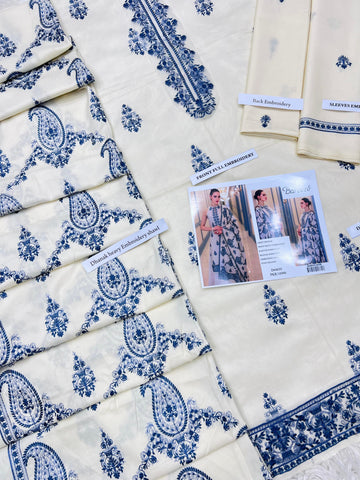 Bareeze Emb 3pc (White)