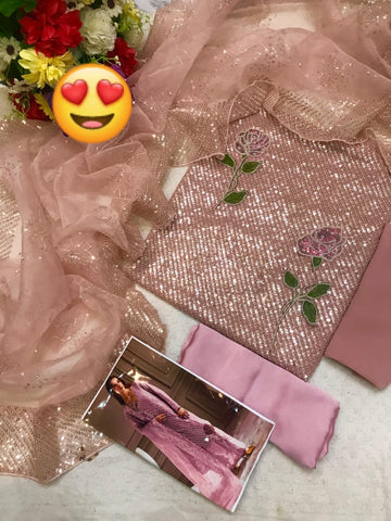 Nureh Chiffon 3PC (pink)