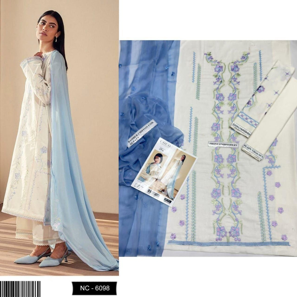 Baroque lawn 3Pc