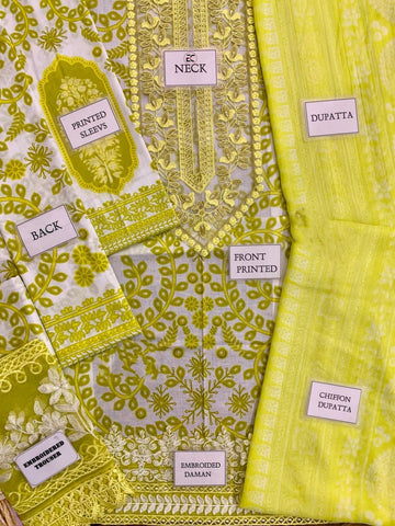 Maria B Emb Lawn 3Pc