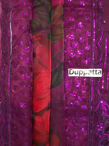 Baroque Organza 3PC (purple)