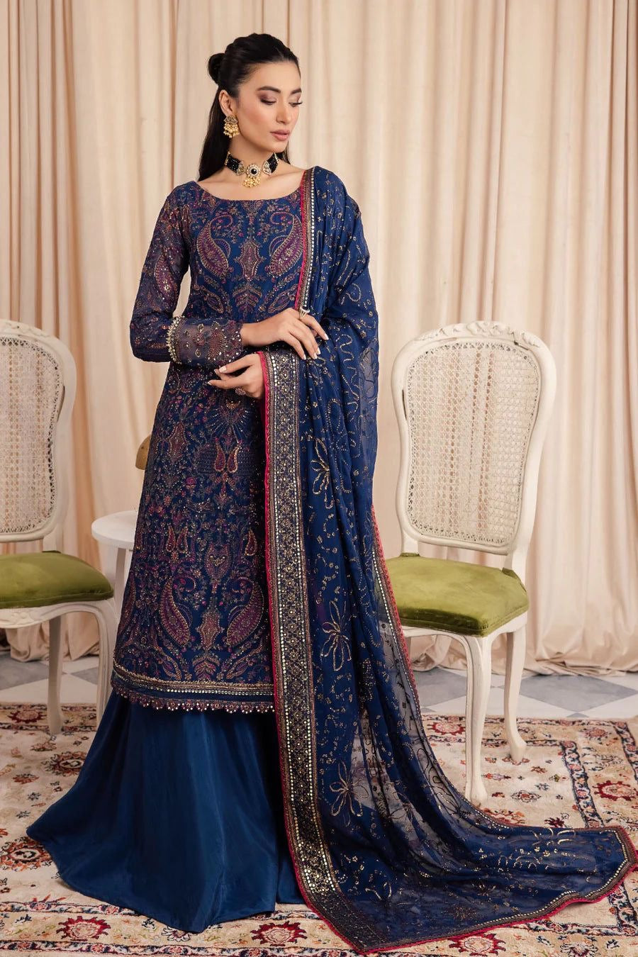 IZNIK Organza 3PC (Blue)
