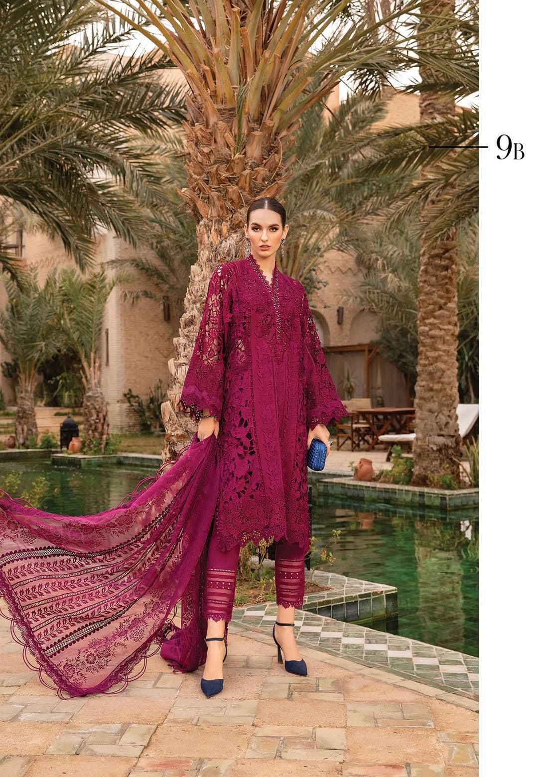 Maria B Emb Lawn 3Pc