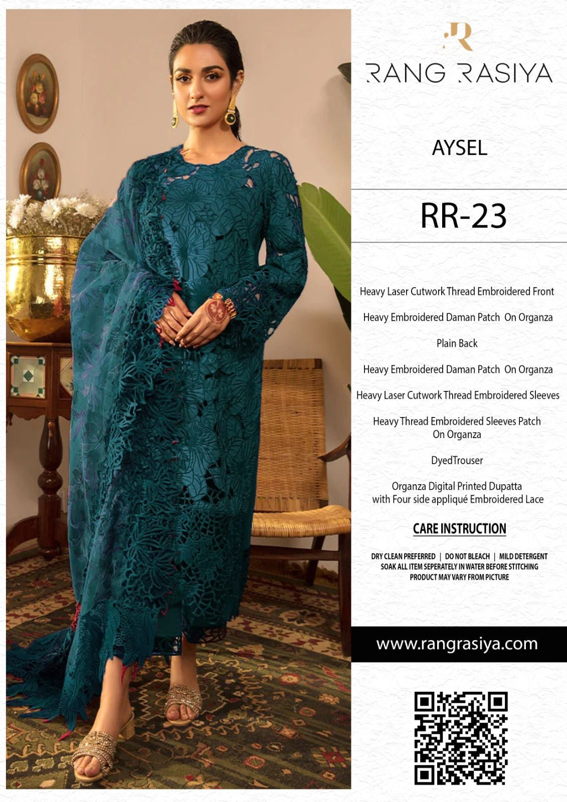 RANG RASIYA Emb Lawn 3Pc