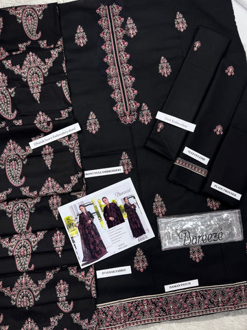 Bareeze Emb 3pc (Black)