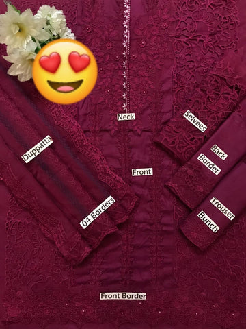 Maria B Emb Lawn 3Pc