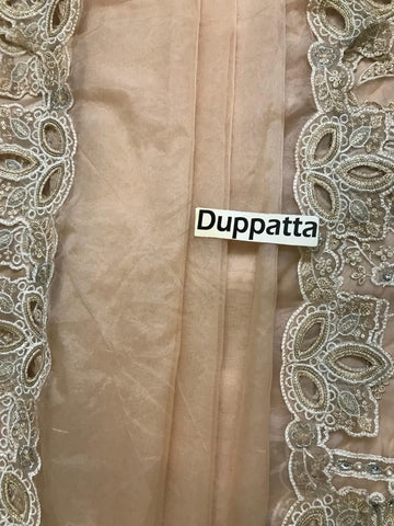 Maria B Organza 3PC (Beige)