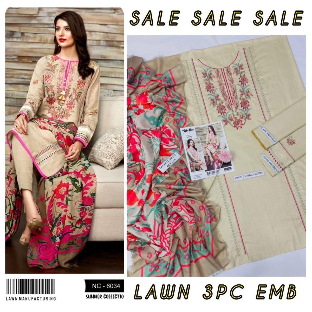 Nureh lawn 3Pc