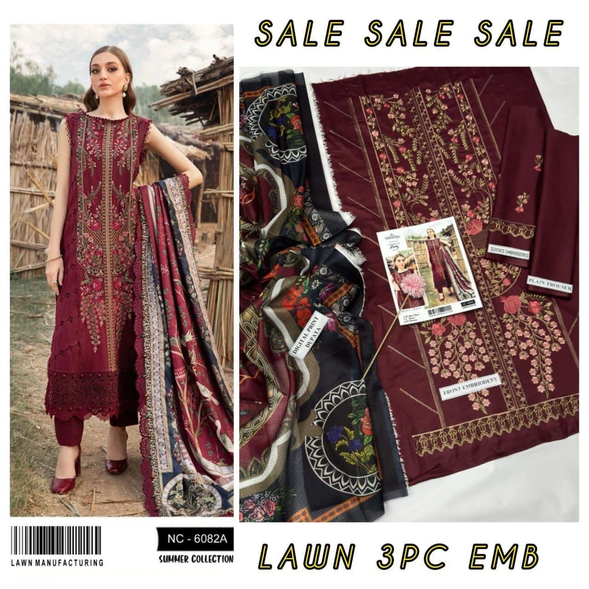 Maria B lawn 3Pc