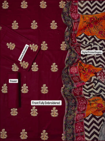 NISHAT EMB LAWN 3Pcs