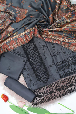 Maria B Emb 3pc (Grey)