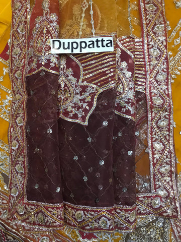 Adan Libas chiffon 3pc (Yellow)