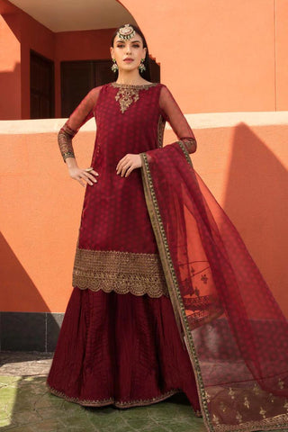 Maria B Organz 3Pc (Maroon)