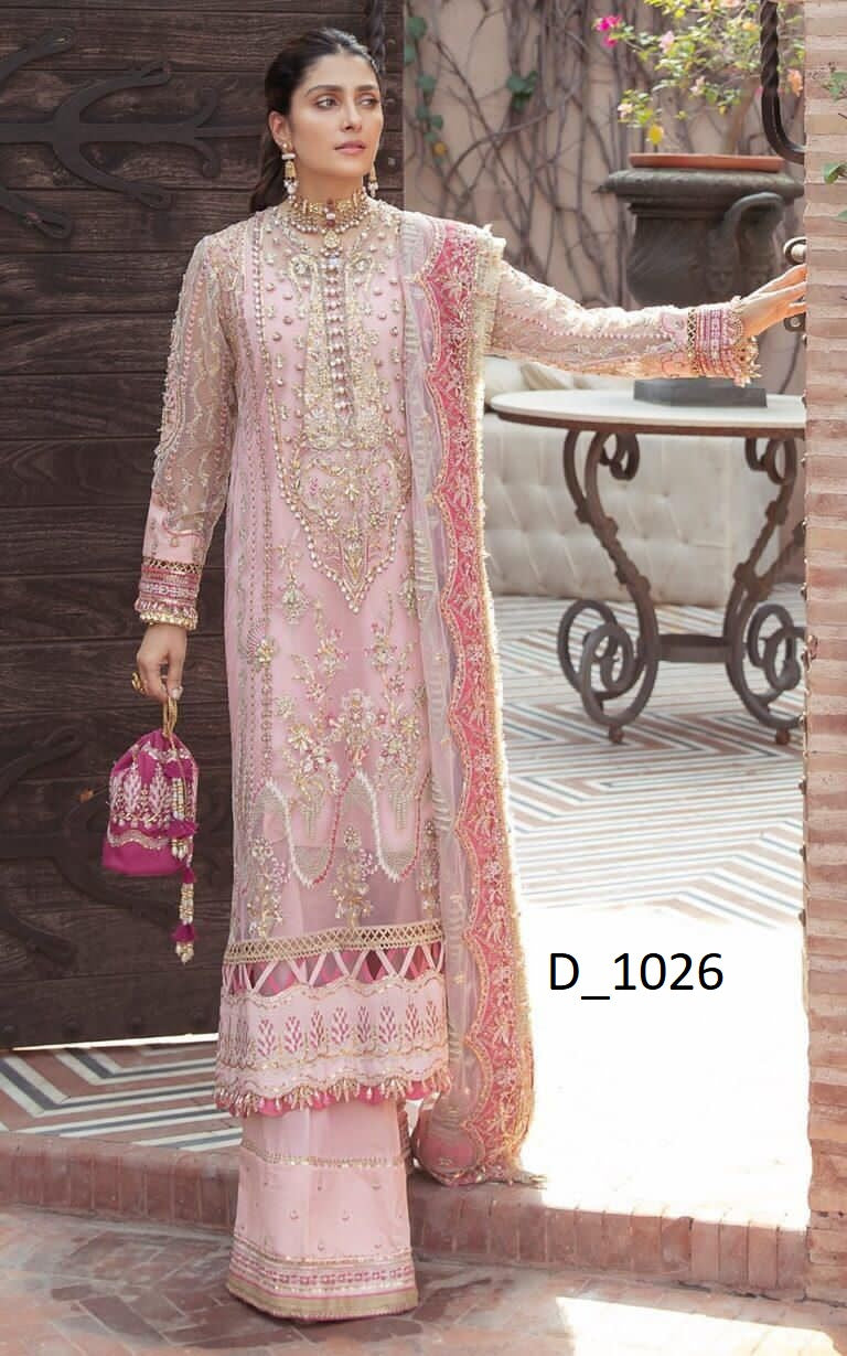 Afrozeh organza 3pc (pink)