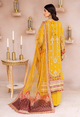 Adan Libas chiffon 3pc (Yellow)