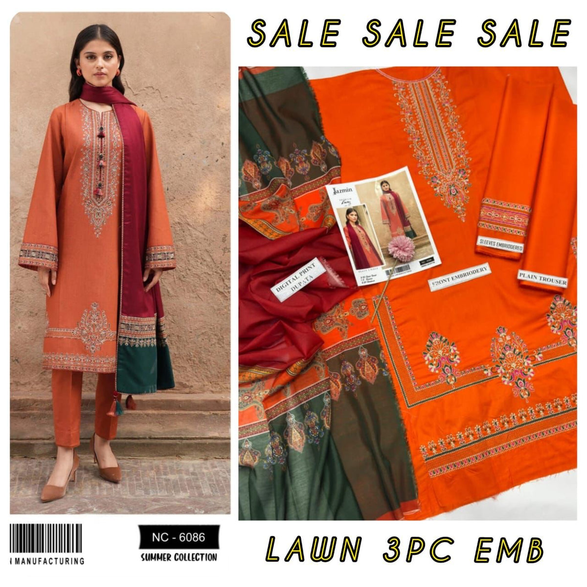 Aisling lawn 3Pc