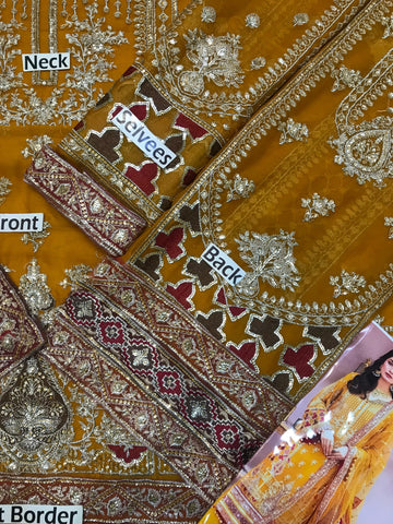 Adan Libas chiffon 3pc (Yellow)