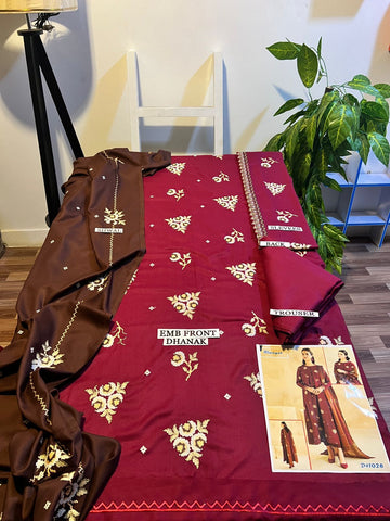Asiling Emb 3Pc (Maroon)