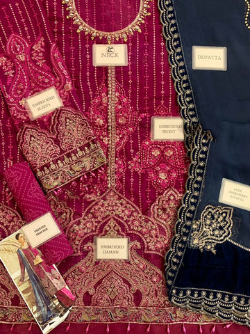 Maria B Chiffon 3PC (Pink)