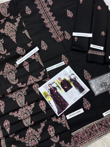 Bareeze Emb 3pc (Black)
