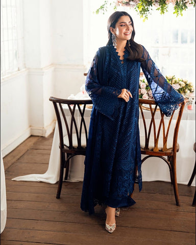 Azure chiffon 3pc (Blue)