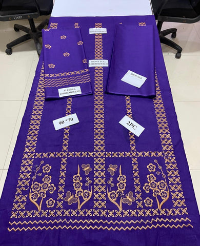 Sapphire 2PC Emb -Purple