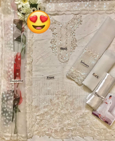 Organza Embroidered 3PCS