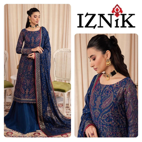 IZNIK Organza 3PC (Blue)