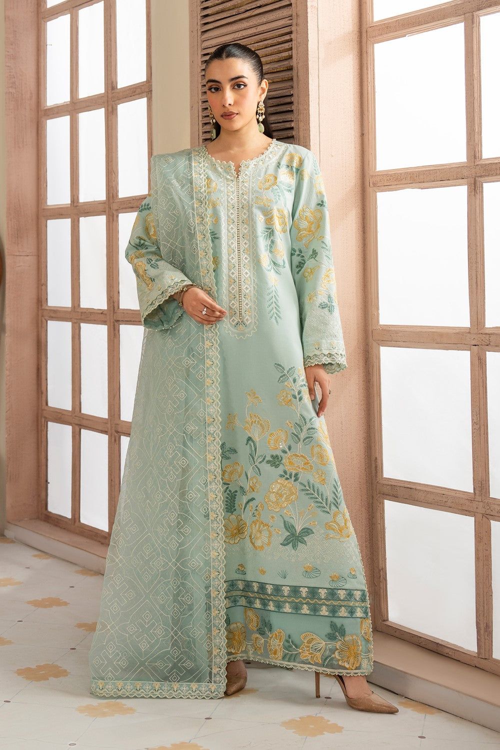 Maria B Emb Lawn 3Pc
