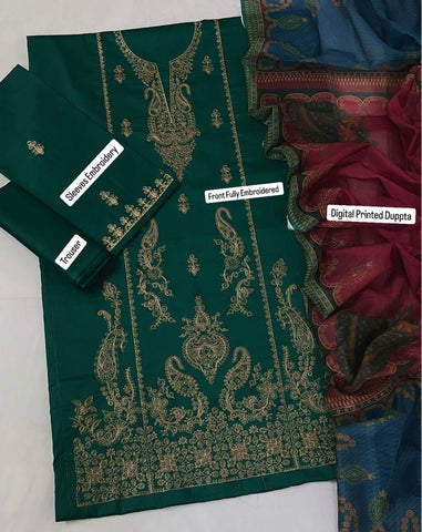 Zara Shahjhan Emb Lawn 3Pc