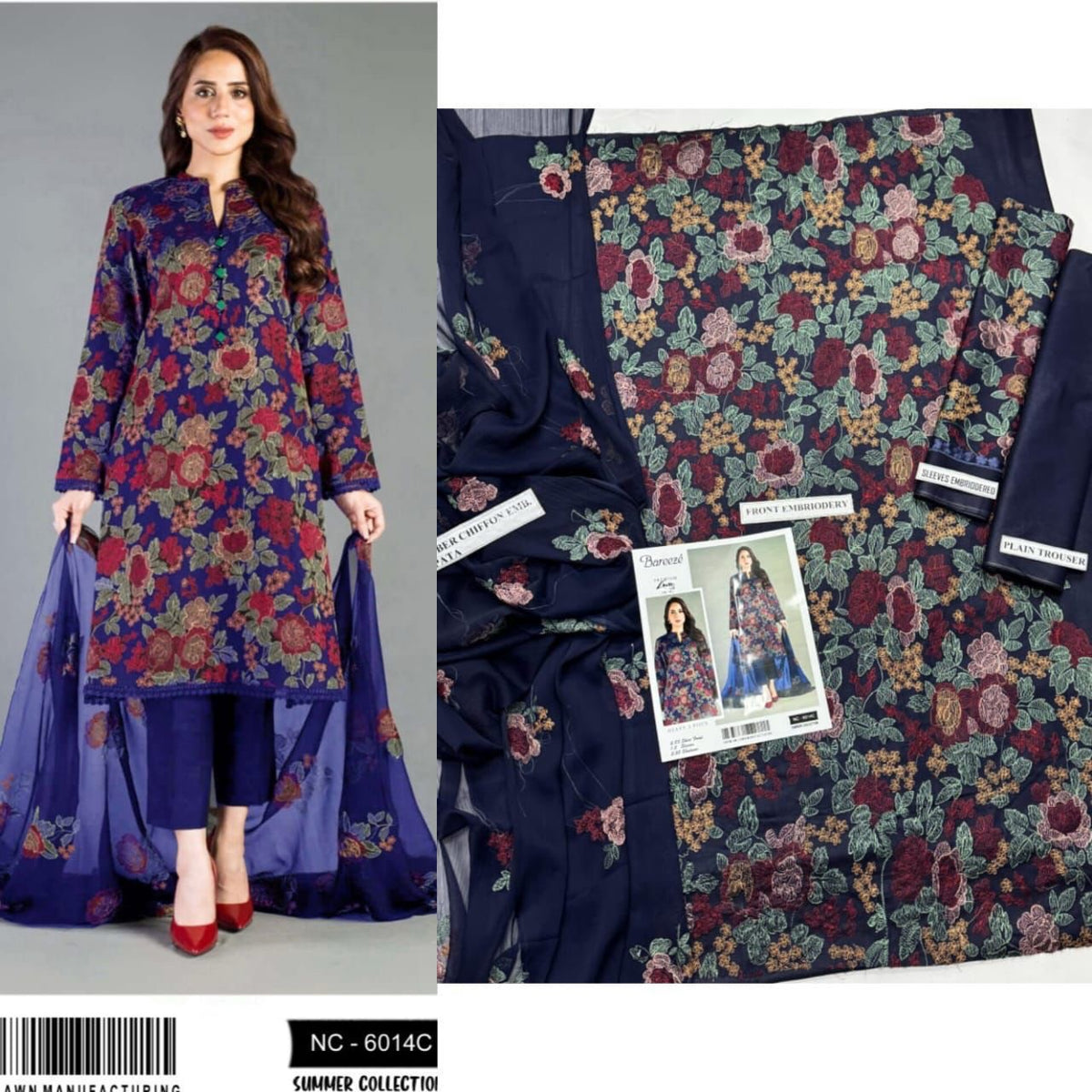 Baroque lawn 3Pc
