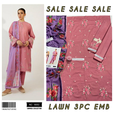 Crimson lawn 3Pc