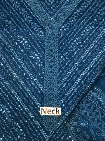 Azure chiffon 3pc (Blue)