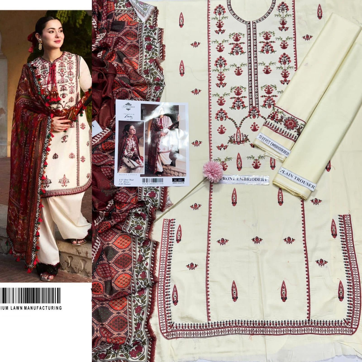 Maria B lawn 3Pc