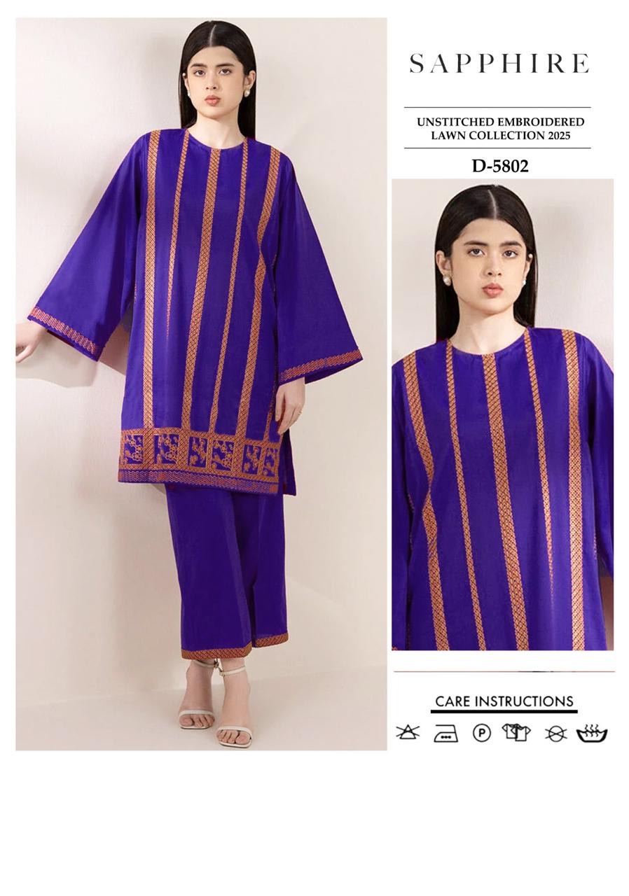 Sapphire 2PC Emb -Purple